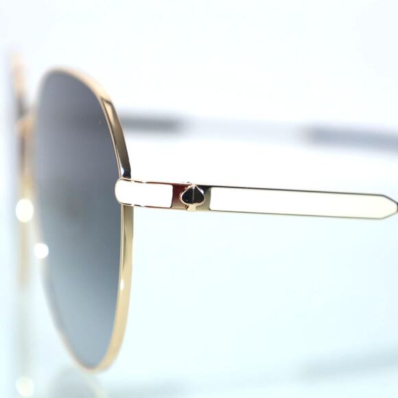 Kate Spade NESHA Round Metal Womens Sunglasses - Gold/Black - NWT - Picture 5 of 9